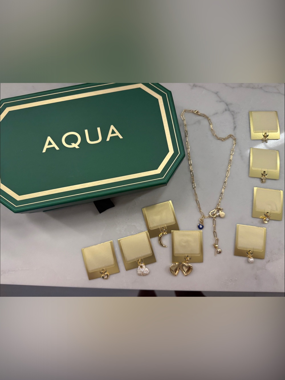 Aqua Gold-Tone 12 Days of Jewels